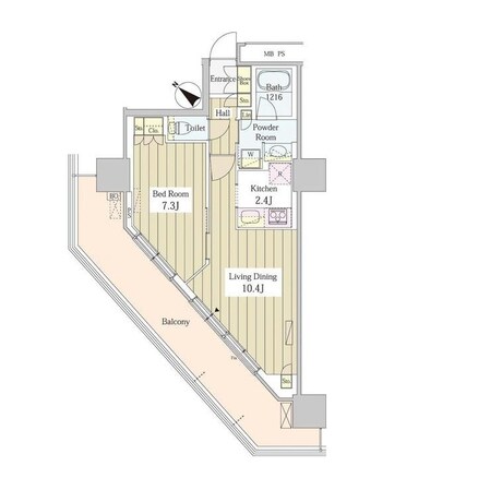 ユニゾンタワーの物件間取画像